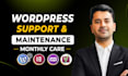 provide monthly wordpress website maintenance and support