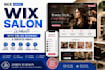 design wix salon website with online booking and service menu