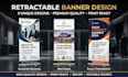 design retractable roll up pull banner signage backdrop event show