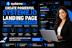 create systeme io landing page systeme io website expert systeme io sales funnel