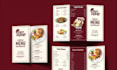 design canva editable restaurant menu with qr code food menu template