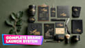 create a complete brand launch system including identity, packaging, marketing