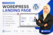 design a professional responsive wordpress landing page