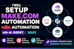setup make com make com automation n8n automation n8n ai agent vapi