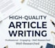 write high quality content with professional editing