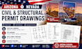 prepare arizona and nevada civil structural permit drawings
