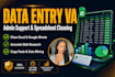 data entry virtual assistant excel spreadsheet admin support personal assistant