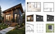 design adu secondary suite permit, tiny house plans and construction drawing