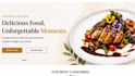 design squarespace catering private chef food menu and booking website