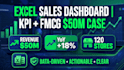 build excel sales dashboard with kpi fmcg 50m case