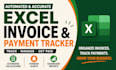 create excel invoice tracker payment tracker automated invoice billing system