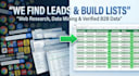do web research, data mining and lead generation