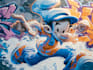 create custom graffiti mural artwork and illustration
