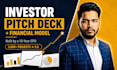create an investor pitch deck with financial projections