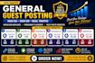 provide quality general guest posts and dofollow backlinks