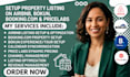 setup property listing on airbnb, bokun, booking com, pricelabs dynamic pricing