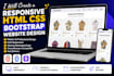 create a responsive HTML CSS bootstrap website design