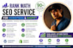 set up rank math SEO and optimize your website for 90 score
