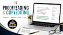 proofread and copy edit your document with a fast turnaround