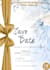 elegant wedding invitation and save the date card