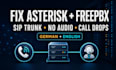 fix asterisk freepbx sip trunk and voip call issues