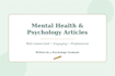 write mental health and psychology articles