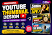 design eye catching and high CTR youtube thumbnails