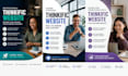 design a  high focused thinkific website, course funnel and membership platform