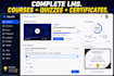 develop an lms with online courses and quizzes