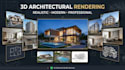 create realistic 3d architectural rendering and exterior visualization