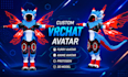 create a custom vrchat avatar vrc character furry anime avatar protogen 3d model
