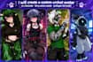create a custom vrchat avatar vrc character furry anime avatar protogen 3d model