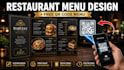 design restaurant menu, food menu and qr code menu in canva