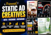 design high converting static ad and facebook ad creatives for meta