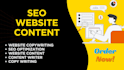 write SEO website content and copy that converts