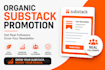 organic substack promotion, substack newsletter substack to get real followers