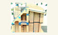 build realistic handmade cardboard architectural house model