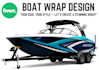 design a professional and eye catching boat wrap design