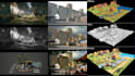 2d 3d game environment, game level design, 3d medieval rpg game environment