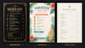 design bar menu, cocktail menu and drinks menu in editable canva