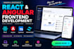 develop modern react angular frontend web applications