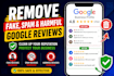 remove fake, bad, negative or harmful google maps business review