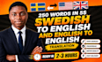 do professional english and swedish translation