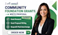 research community foundation grants write proposal design nonprofit pitch deck