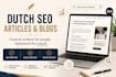 write engaging dutch SEO articles and blog posts