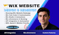 design, redesign and develop a wix website with wix velo