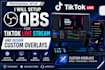 setup obs for tiktok live stream and design custom overlays