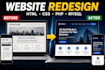 redesign your HTML CSS PHP website