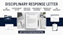 write a disciplinary response letter for a professional HR reply