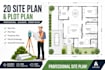 draw 2d site plan, grading plan, utility plan, plot and property plan in autocad